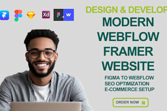 design, redesign webflow website figma to framer or webflow, framer developer