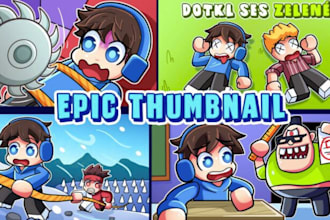 draw viral anime cartoon roblox youtube thumbnails kids gaming high ctr