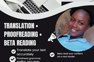 translate, revise, beta read your text