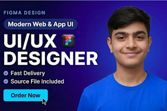 design modern web and app UI in figma