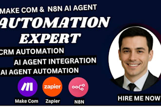do make com automation made com zapier integromat n8n automation make ai agent