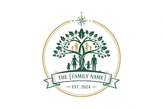 design a warm and meaningful family logo for your brand