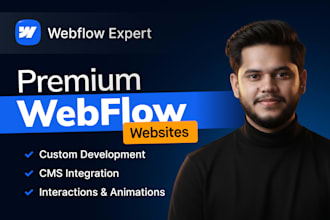 create and design a premium webflow website with animation and integration