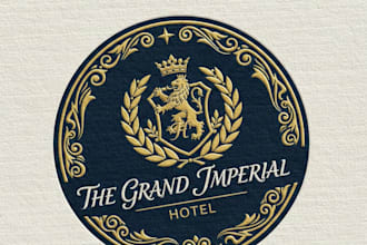 design an elegant and luxurious hotel logo for your brand
