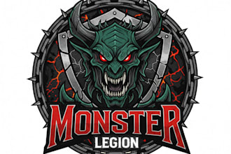 design a fierce and creative monster logo for your brand