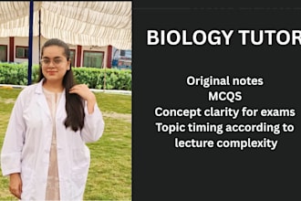 tutor biology and provide study notes and mcqs