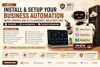 install, setup your business automation with openclaw ai, clawdbot, moltbot vps