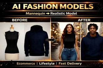 create flat lay or mannequin photos into realistic ai fashion models