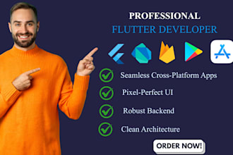 be your expert flutter developer for mobile apps