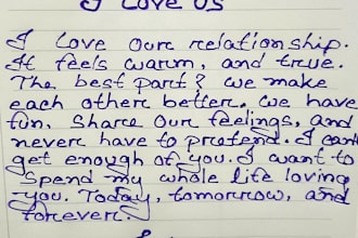 write anything with my beautiful handwriting