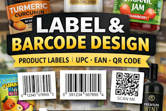 design professional product labels and all types of barcodes