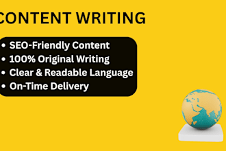 write engaging and SEO optimized blog articles for your website