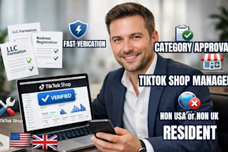 set up USA non resident tik tok shop verify UK non resident tiktok shop