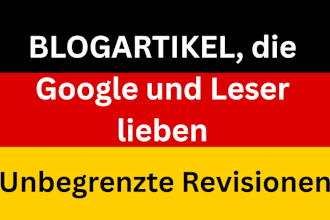 write an SEO article or blogpost in german