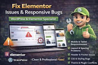 fix elementor issues, responsive bugs and layout problems