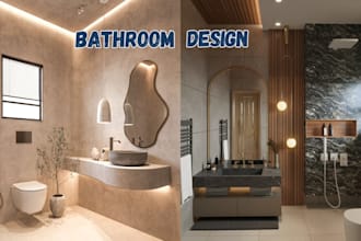 create and render your 3d bathroom design with fixtures in 3 hours