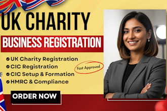 register UK charity with charity commission, cic or cio setup