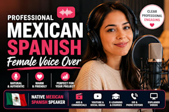 record a latin american spanish female voice over