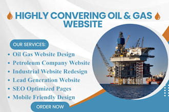 design oil and gas website for petroleum and energy companies