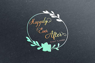 design luxury events wedding photography and monogram logo