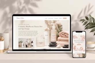 build skincare website, beauty salon or spa website, cosmetic website wordpress