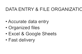 data entry and file organization services