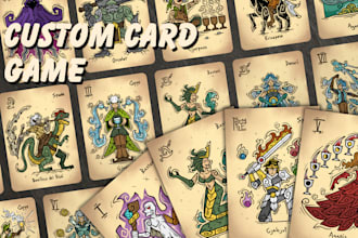 draw card game illustration for you