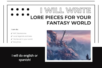 write lore pieces for your fantasy world