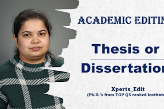 edit and proofread your thesis, dissertation, academic content