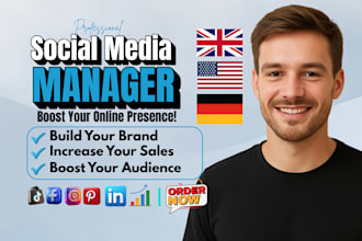 socail media manager content creator for pinterest  instagram deutsch marketing