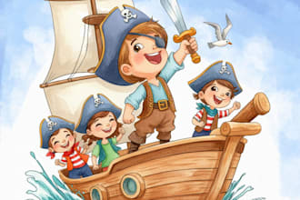 create watercolor illustrations for kids books