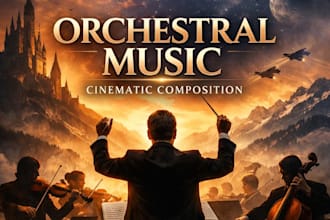 compose cinematic orchestral music for your project
