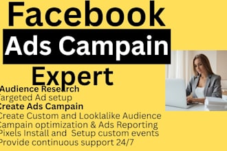 be your face book ads campaign manager for high sales