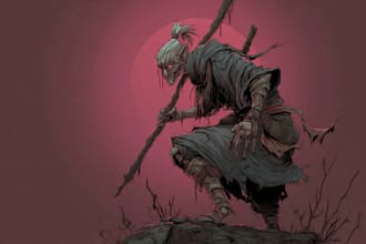 realistic dark fantasy and horror illustration