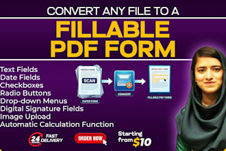 create a fillable PDF form