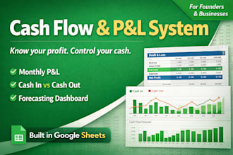build a cash flow forecasting and pl system in google sheets