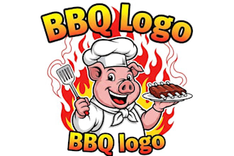 design a professional BBQ, grill, or restaurant logo