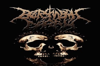 draw attractive death, black metal, grindcore, hardcore logo