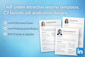 create attractive resume templates, cv layouts and job application designs