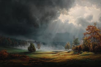 paint landscapes and nature in realistic style
