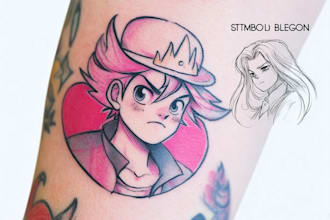 do manga anime tattoo design for you