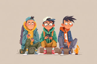 draw cartoon illustrations for you