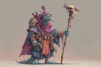 do dark fantasy art illustrations in a painterly style
