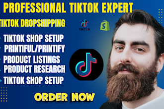 setup print on demand tik tok shop printful product listing seo ecommerce