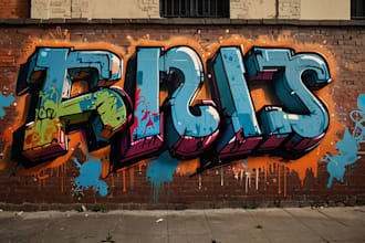 design awesome graffiti pop art font logo