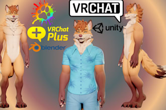 do custom furry avatar vrchat model furry nsfw vrc avatar 3d vtuber rigging