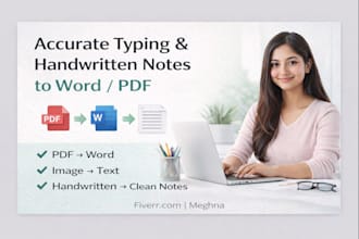 do accurate fast typing and handwritten notes service