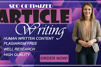 do SEO article writting content writting and blog posts