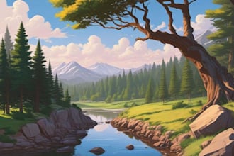 draw background art illustration in anime style for stream