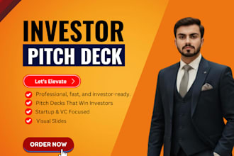 design an investor pitch deck, real estate presentation that raise funding